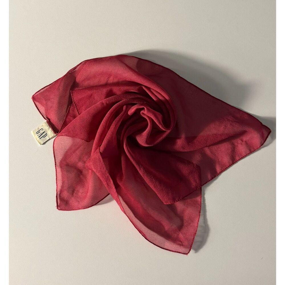 Sheer dark rose scarf